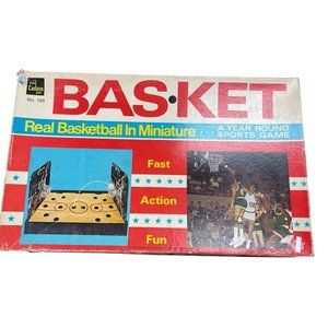 Vintage Bas-ket Real Basketball In Miniature Cadaco Game No. 165 Dated 1970